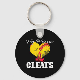 Softball Player Women Girls Princess Cleats Sports Key Ring