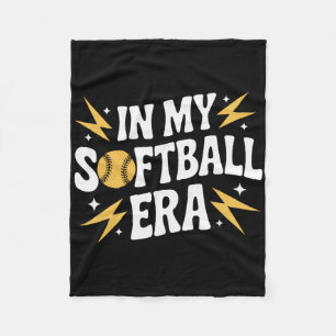 Softball Players In My Softball Era Fastpitch Athl Fleece Blanket