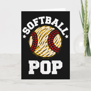 Softball Pop Distressed Vintage Funny Grandpa Game Card