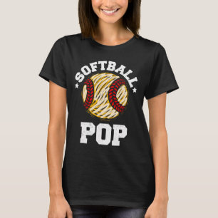 Softball Pop Distressed Vintage Funny Grandpa Game T-Shirt
