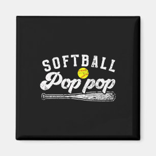 Softball Pop Pop Of A Softball Player Pop Pop Magnet