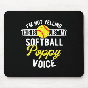 Softball Poppy Voice Poppy Of A Softball Player Po Mouse Pad