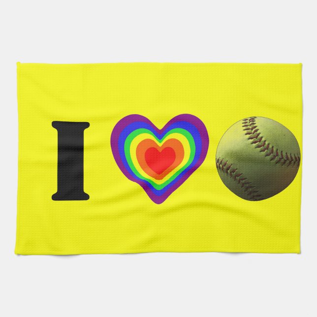Softball Pride Tea Towel (Horizontal)