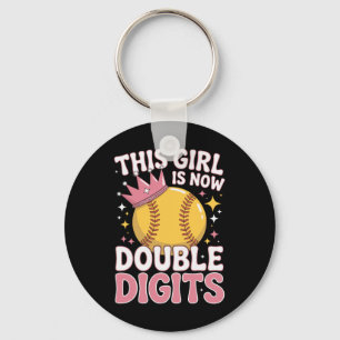 Softball Princess This Girl Is Now 10 Double Digit Key Ring