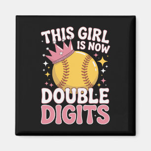Softball Princess This Girl Is Now 10 Double Digit Magnet