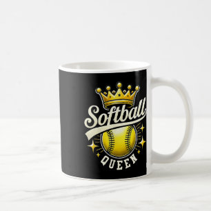 Softball Queen A Softball With Crown Softball Girl Coffee Mug