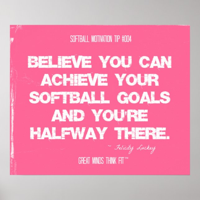 Softball Quotes in Threads 004 Poster (Front)