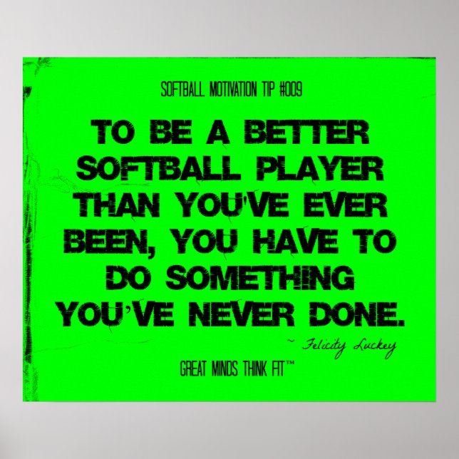 Softball Quotes in Threads 009 Poster (Front)