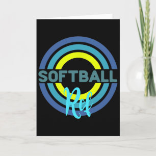 Softball Ref With Modern Softball Circles  Card