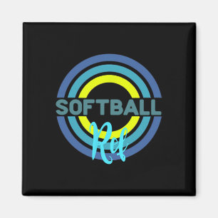 Softball Ref With Modern Softball Circles Magnet