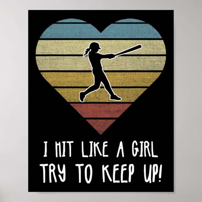 Softball S For Girls Girls Softball  Poster (Front)