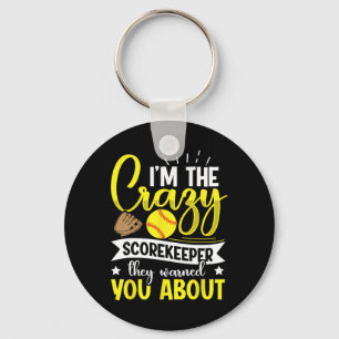Softball Scorekeeper Design For A Score Book Keepe Key Ring