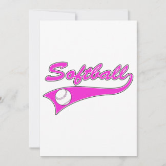 softball script text logo pink