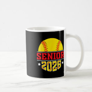 Softball Senior 2026 Cl Of 26 Senior Softball Girl Coffee Mug