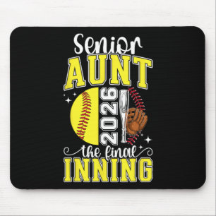 Softball Senior Aunt 2026 Softball Senior Auntie Mouse Pad