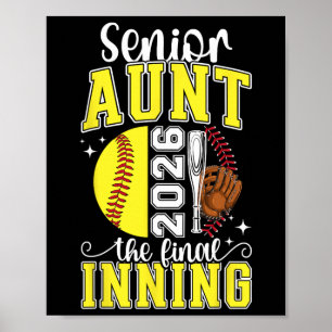 Softball Senior Aunt 2026 Softball Senior Auntie Poster