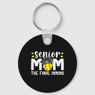 Softball Senior Mom 2025 The Final Inning Key Ring