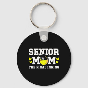Softball Senior Mom 2026 The Final Inning Key Ring
