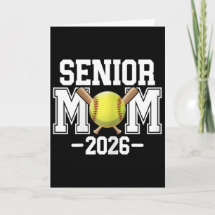 Softball Senior Mom, Cl Of 2026,senior Night Gradu Card