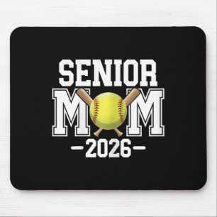 Softball Senior Mom, Cl Of 2026,senior Night Gradu Mouse Pad