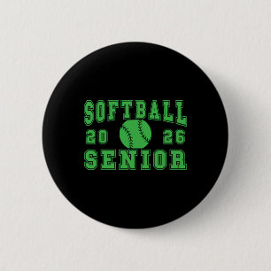Softball Senior Night Softball Senior 2026 Graduat 6 Cm Round Badge