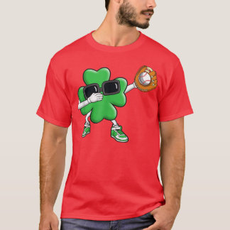 Softball Shamrock Lucky Clover Irish St Patrick's  T-Shirt
