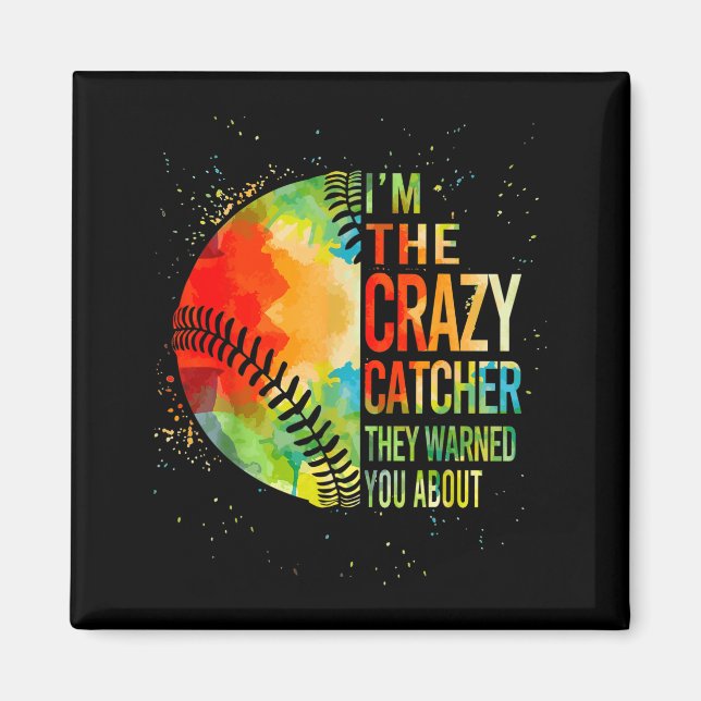 Softball-shirt Crazy Catcher Funny Youth Teen Girl Magnet (Front)