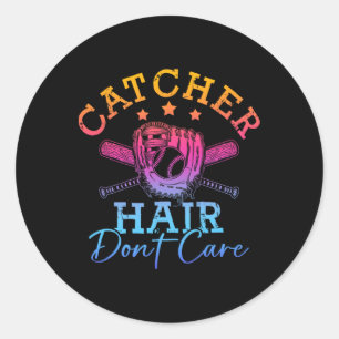 Softball Shirt Girls Women Softball Player Softbal Classic Round Sticker