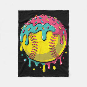Softball Shirt Teen Girls Softball Stuff Softball Fleece Blanket