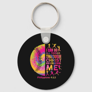 Softball-shirt Women Girls Teen Christian Christ T Key Ring