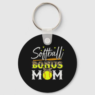 Softball Shirt Women Stepmom Softball Bonus Mom Key Ring