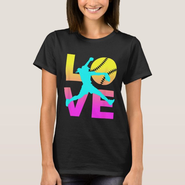 Softball Shirts For Girls Love  (Front)