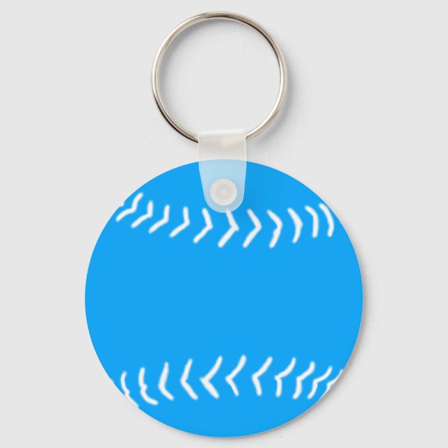 Softball Silhouette Keychain Blue (Front)