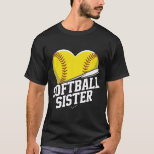 Softball Sister Cheer Squad For Girls Fastpitch Fa T-Shirt