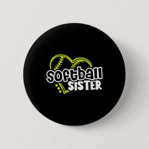 Softball Sister Shirts Gifts For Teen Girls Sister 6 Cm Round Badge