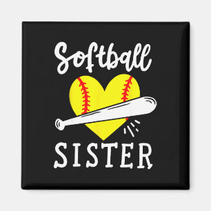 Softball Sister Softball Player _1 Magnet
