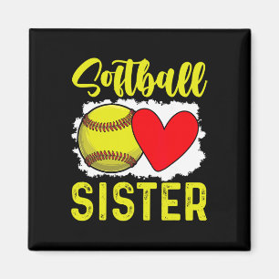 Softball Sister Softball Player Magnet