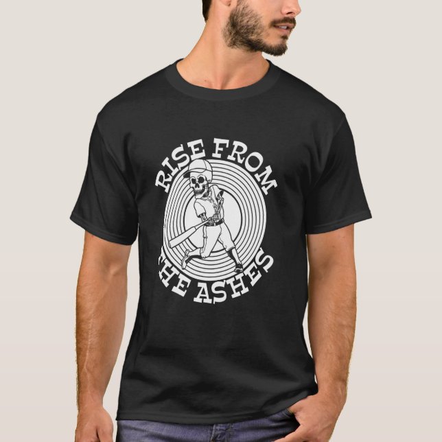Softball Skeleton Batter - Pitcher Catcher Softbal T-Shirt (Front)