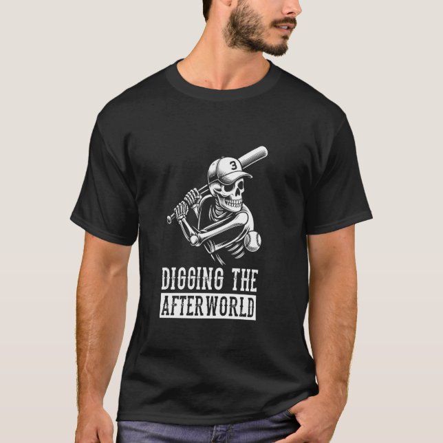 Softball Skeleton - Pitcher Batter Catcher Softbal T-Shirt (Front)