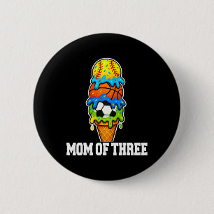 Softball Soccer Basketball Mom Ice Cream Summer Ga 6 Cm Round Badge