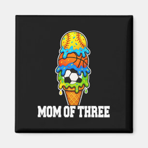 Softball Soccer Basketball Mom Ice Cream Summer Ga Magnet