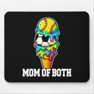 Softball Soccer Mom Ice Cream Drip Summer Game Day Mouse Pad