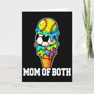 Softball Soccer Mum Ice Cream Drip Summer Game Day Card