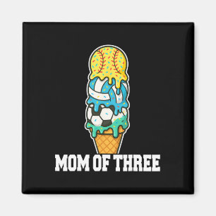 Softball Soccer Volleyball Mom Ice Cream Summer Ga Magnet