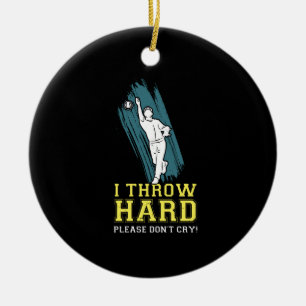 Softball Softball Pitcher Ceramic Ornament