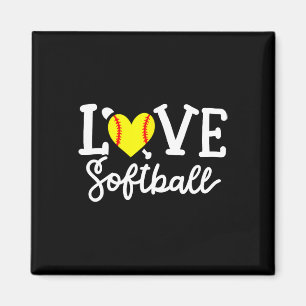 Softball Softball Player Love Softball Magnet