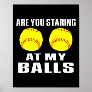 Softball, Softball Player Softball Lover Staring A Poster
