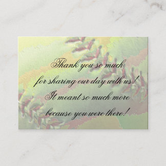 Softball Sports Theme Escort Table Assignment Place Card