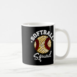Softball Squad Distressed Vintage Funny Softball G Coffee Mug