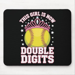 Softball Star This Girl Is Now 10 Double Digits Pl Mouse Pad